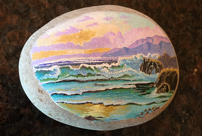 Beach Rock Painting