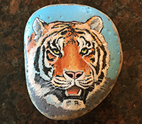 Tiger Rock Painting