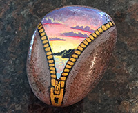 Sunset Behind Zipper Rock Painting